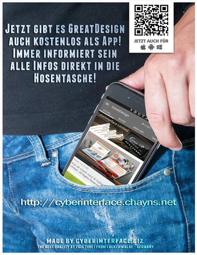 Bespiel von Flyer oder Plakaten by CyberInterface Limited.
